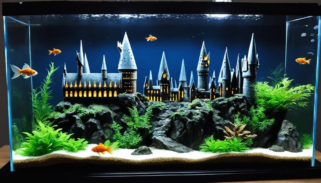 decoración acuario Harry Potter